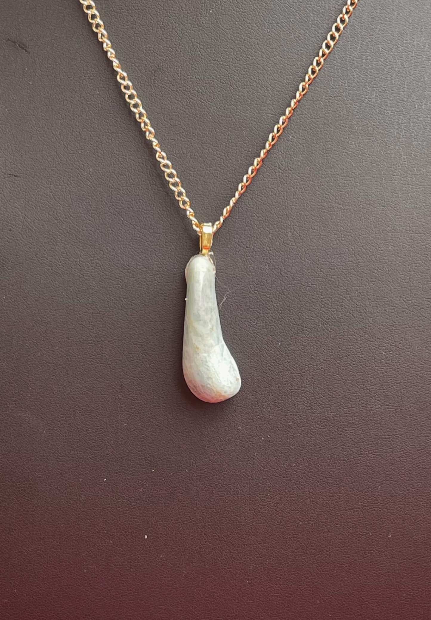 AMZ0003 Amazonite Free-Form Pendant with Chain