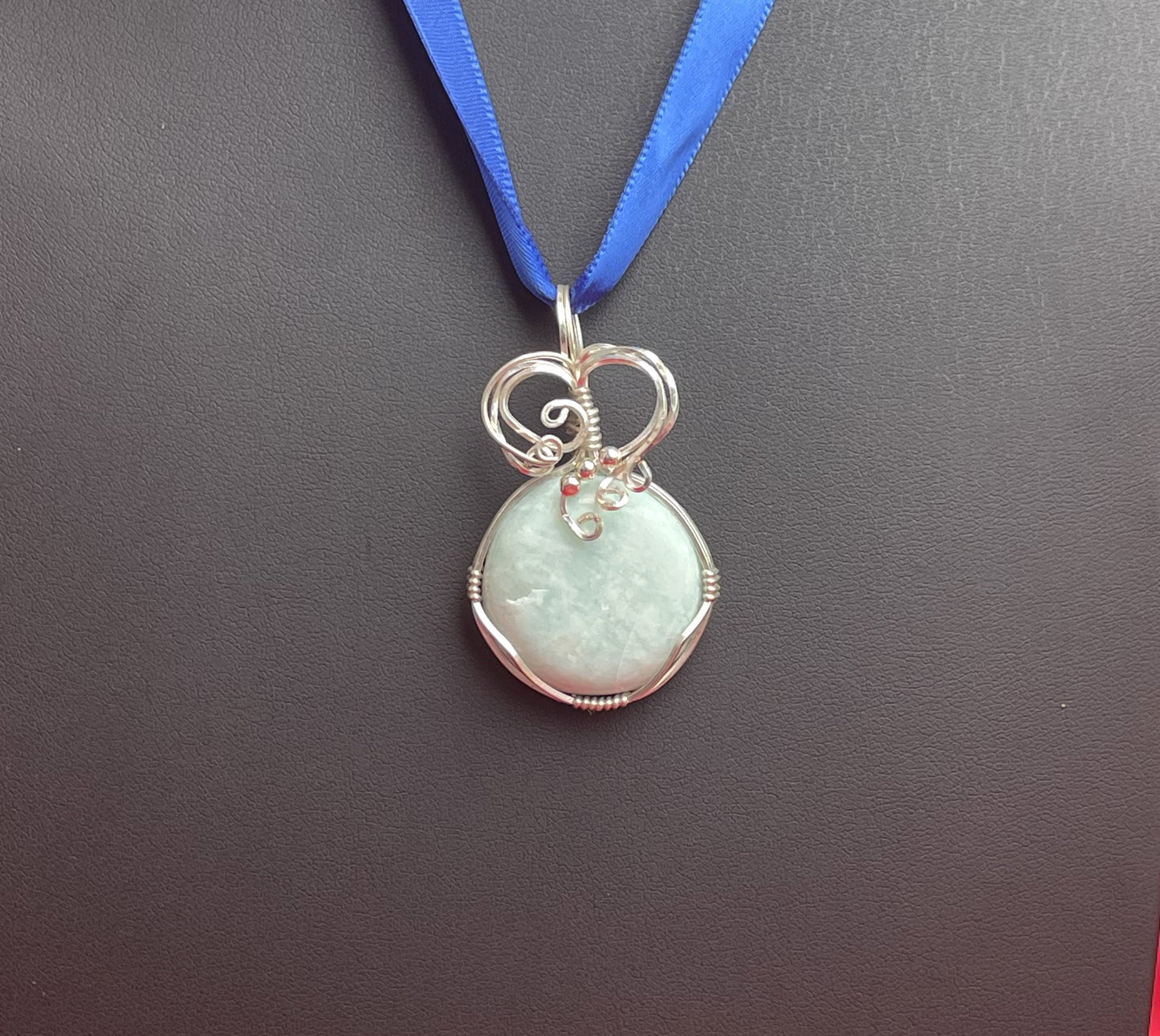 AMZ0002 Round Amazonite Gem Pendant