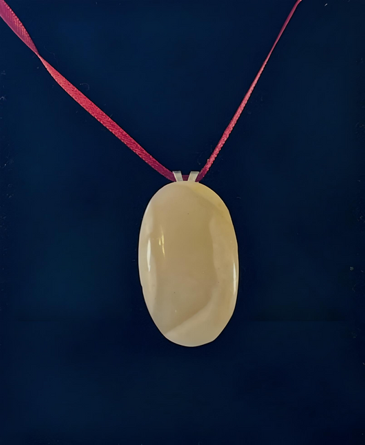 CHAL0001 Yellow and Tan Chalcedony Pendant