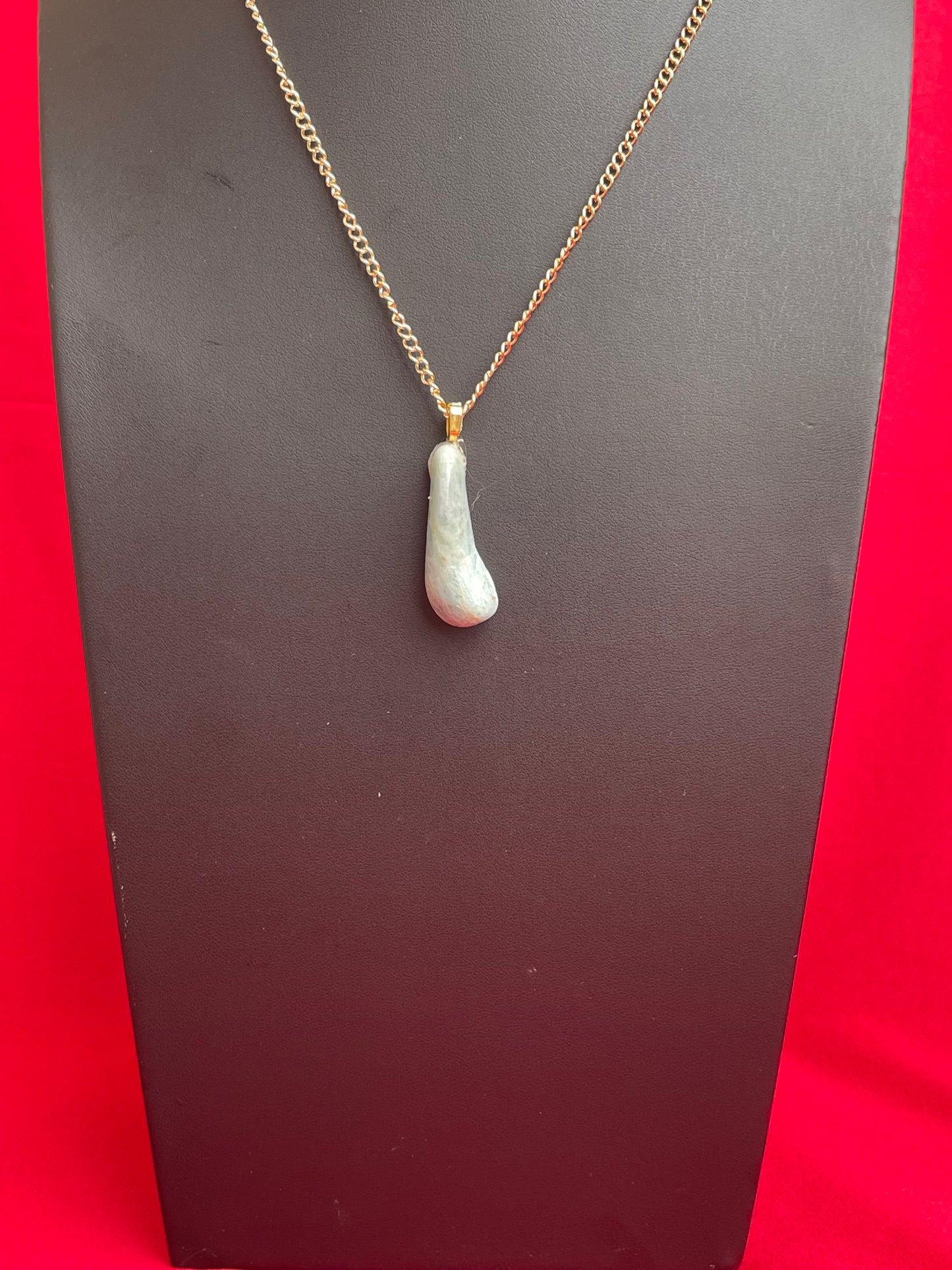 AMZ0003 Amazonite Free-Form Pendant with Chain