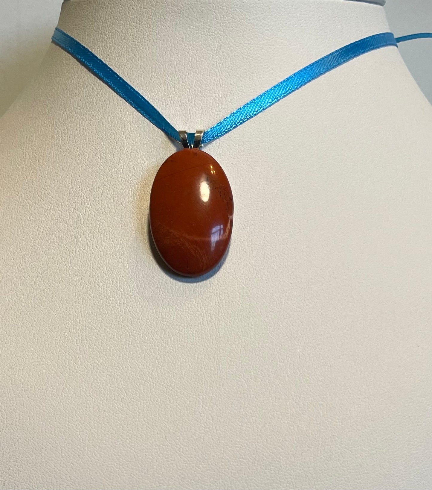 JASP0016 30mm x 20mm Red Jasper Pendant