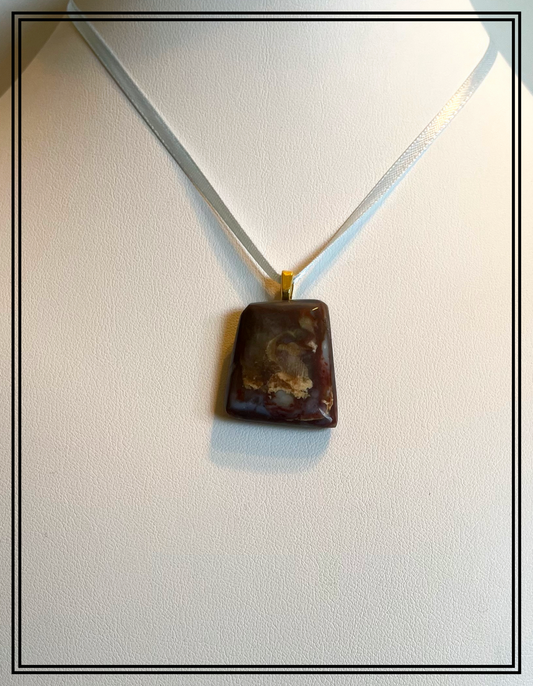 JASP0020 Noreena Jasper Pendant, Gold-Colored Bail