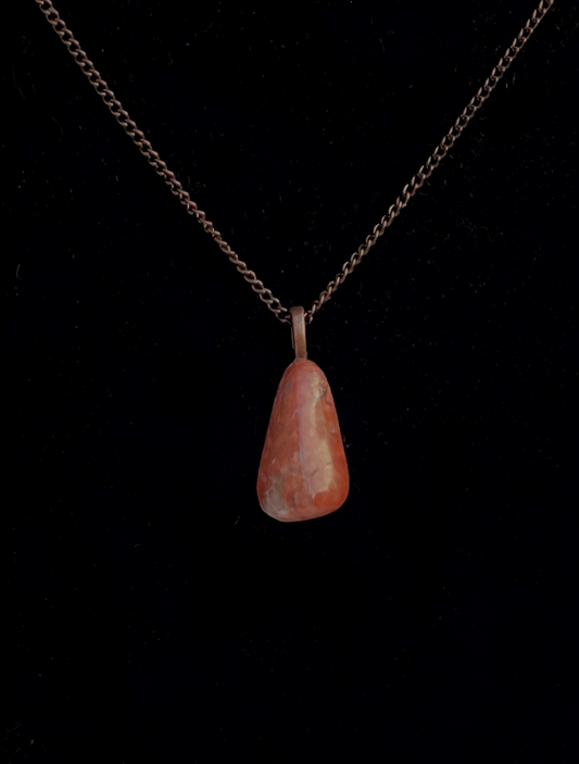 KD0002 Kona Dolomite Pendant, Antique Copper Chain