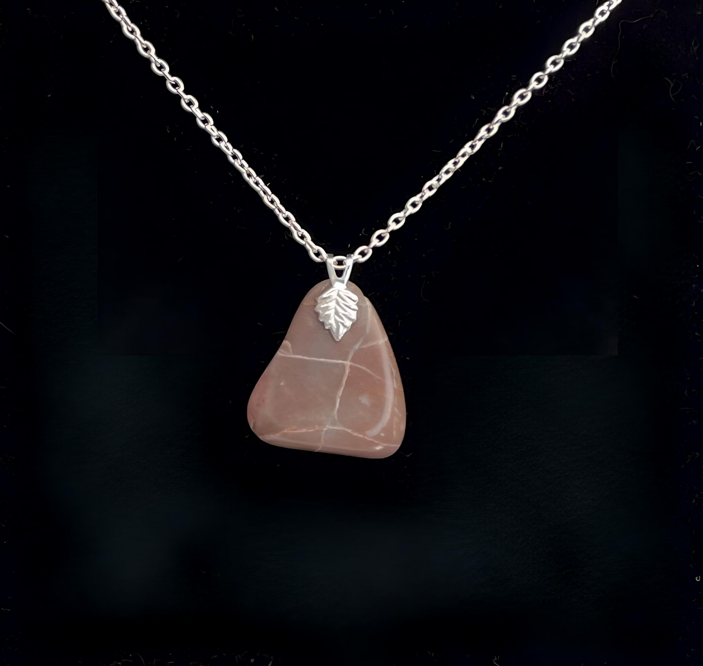 PS0005 Picture Stone Pendant on Delicate Silver Chain