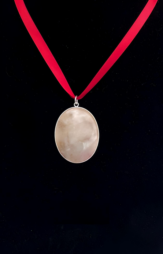 QZ0004 Large Quartzite Pendant. Stone Set in Silver Bezel