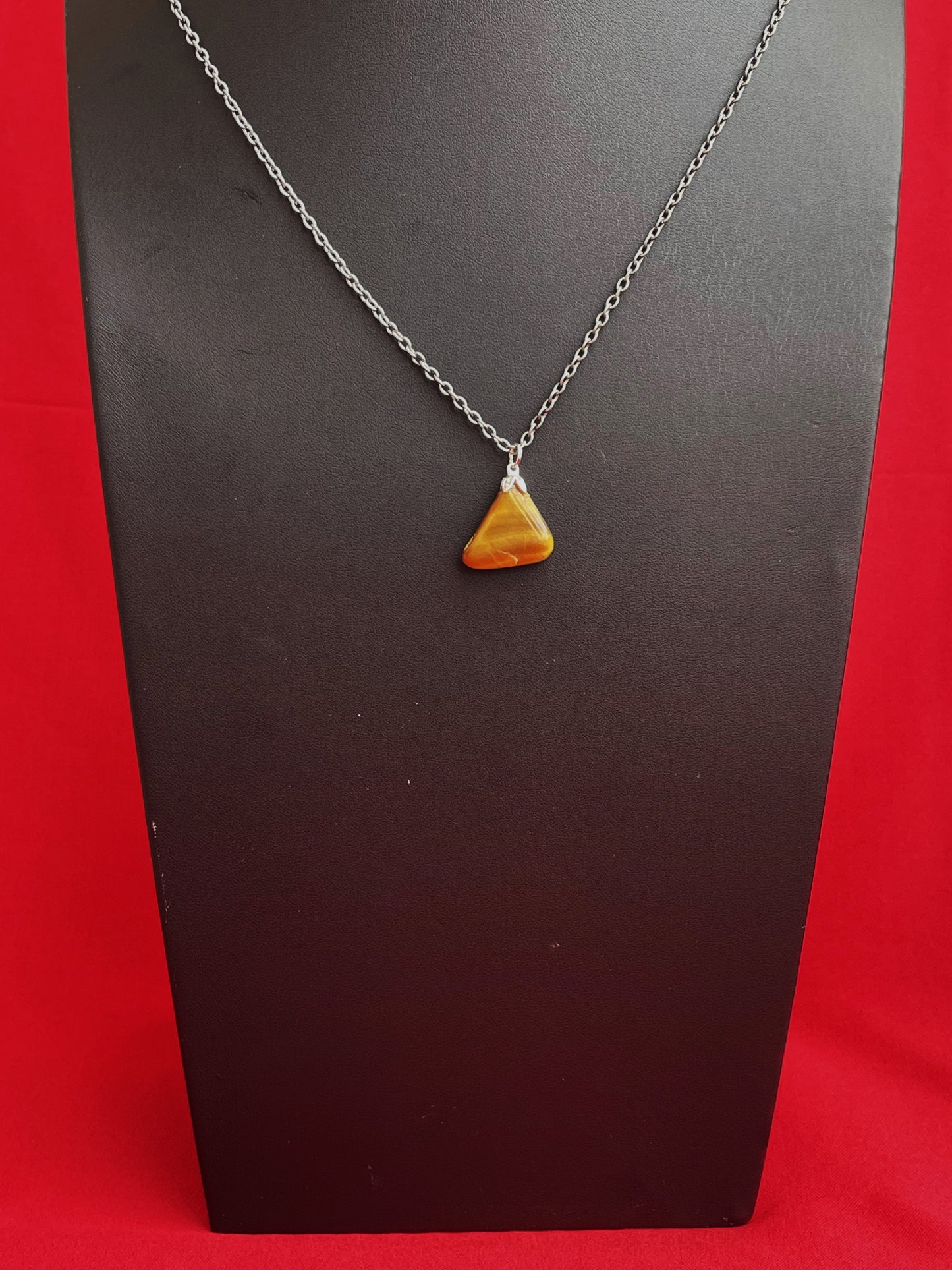 TI0002 Petite Golden Tiger Eye Pendant Necklace